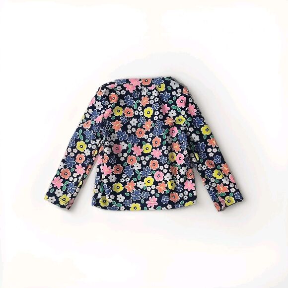 Carter's Baby Girls Colorful Floral  Long Sleeve Swim Top Multicolor. Size 12m - Picture 2 of 3